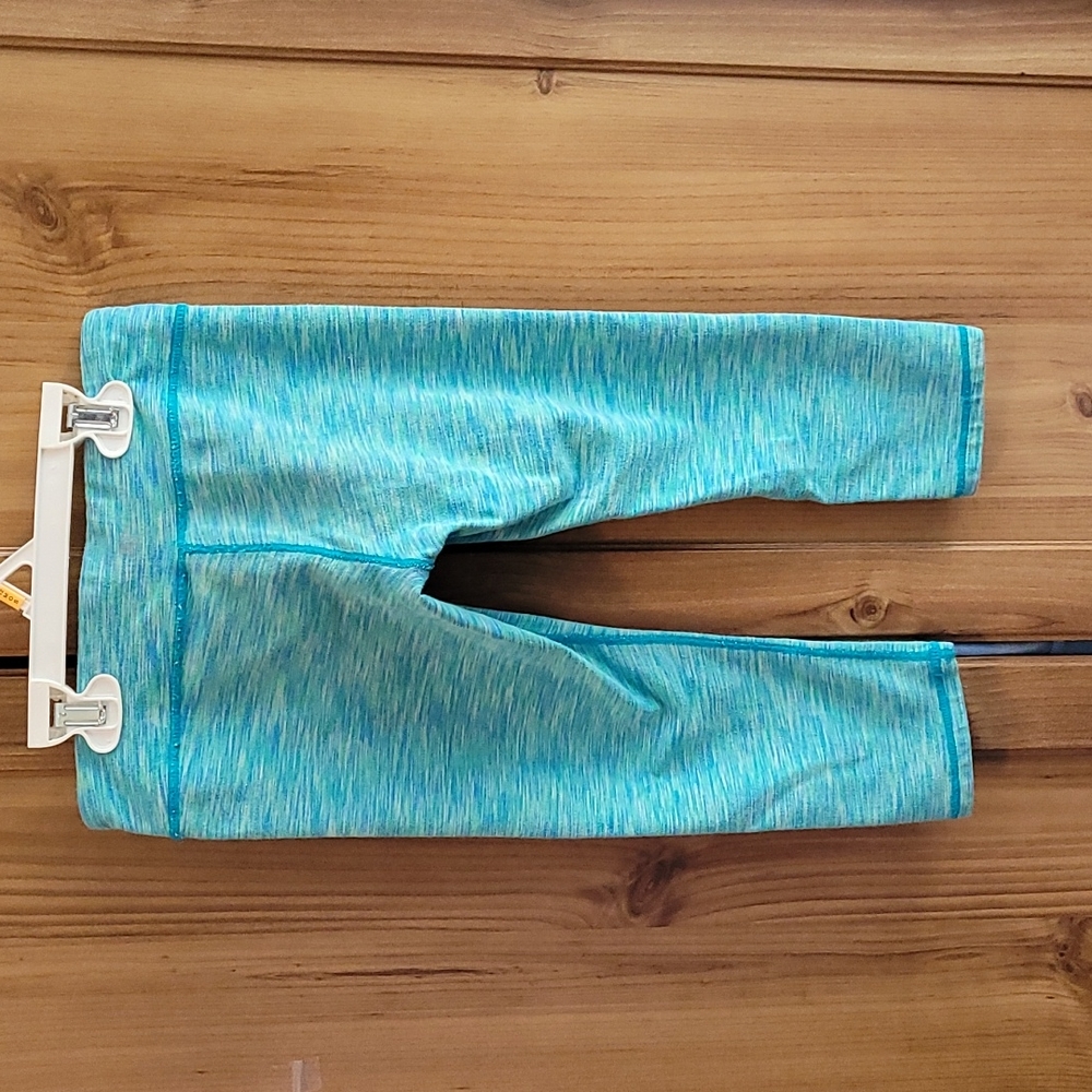 Teal Vigoss Yoga Capri Pants Girls Size 8 - Picture 2 of 3